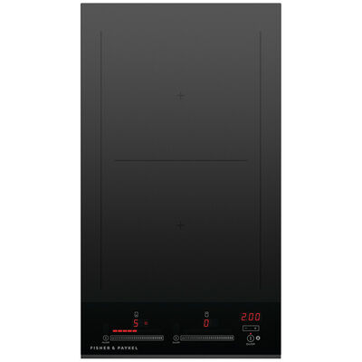 Fisher & Paykel Series 9 12 in. 2-Burner Minimal Induction Cooktop with SmartZone, Simmer Burner and Power Burner - Black | CI122DTB4