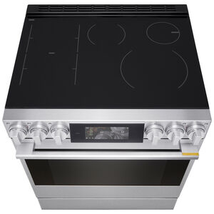 LG Signature 30 in. 6.3 cu. ft. Smart Air-Fry True European Convection Slide-in Electric Range with 4 Induction Burners & 1 Radiant Burner - PrintProof Stainless Steel, , hires