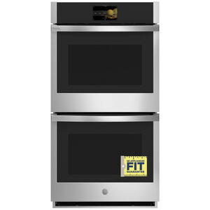 GE Profile 27 in. 8.6 cu. ft. Smart Top Control Electric Double Wall Oven with True European Convection - Stainless Steel, , hires
