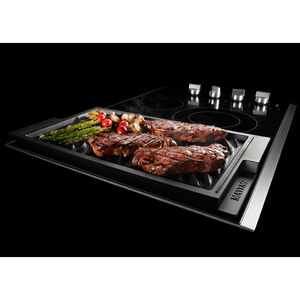 Maytag 30 in. 4-Burner Electric Cooktop with Griddle & Reversible Grill - Stainless Steel, , hires