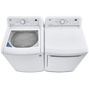 LG 27 in. 7.3 cu. ft. Electric Dryer with Sensor Dry Technology & Solid White Door Trim - White, , hires