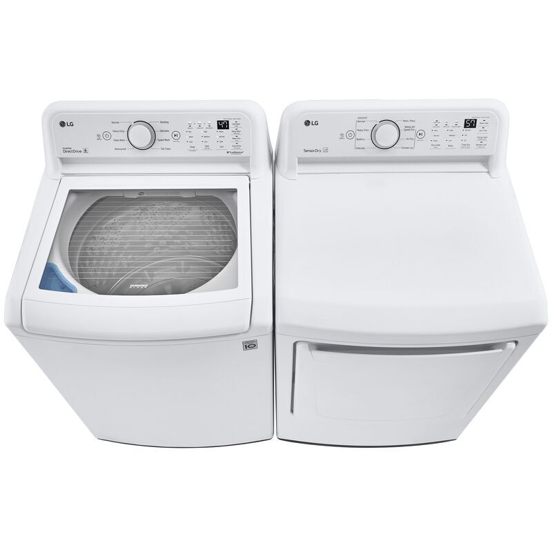 LG 27 in. 7.3 cu. ft. Electric Dryer with Sensor Dry Technology & Solid White Door Trim - White, , hires
