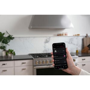 Monogram 36 in. Smart Ducted Standard Style Range Hood with 610 CFM, 4 Fan Speeds & 1 LED Light - Stainless Steel, , hires