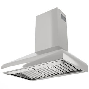 XO 48 in. Ducted Chimney Style Range Hood with 1000 CFM, 3 Fan Speeds & 4 LED Lights - Stainless Steel, , hires