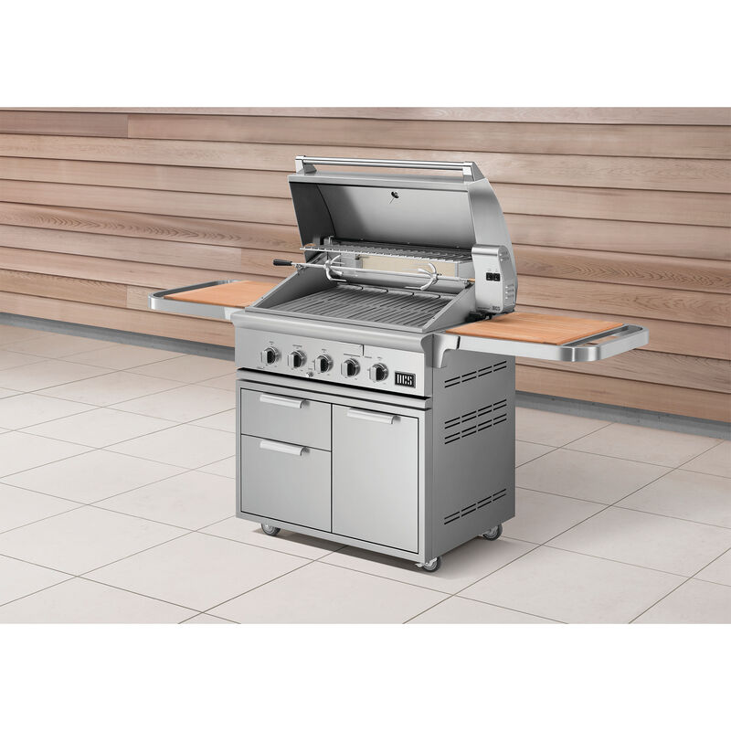 DCS Series 7 36 in. 3-Burner Built-In Liquid Propane Gas Grill with Rotisserie & Smoke Box - Stainless Steel, , hires