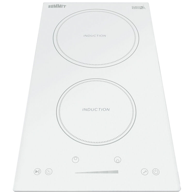 Summit 12 in. 2-Burner Induction Cooktop - White