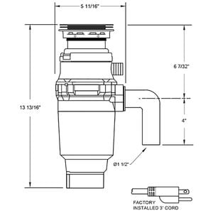 XO 1/2 HP Continuous Feed Waste Disposer with 2500 RPM, Anti-Jam & Noise Reducing Insulation - Stainless Steel, , hires