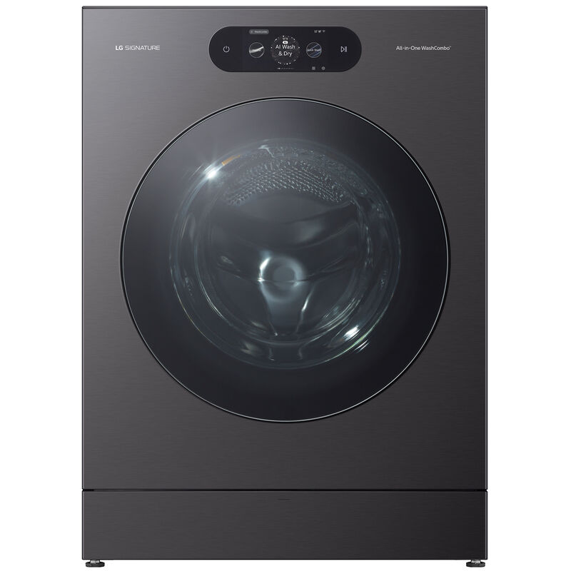 LG Signature 29 in. 5.8 cu. ft. Smart Electric Front Load Ventless All-in-One Washer/Dryer Combo with TurboWash 360 Technology, Sensor Dry, Sanitize & Steam Cycle - Brushed Black Steel, , hires
