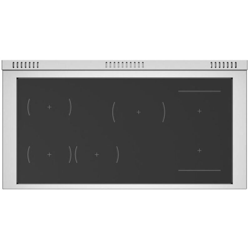 Bertazzoni Heritage Series 48 in. 7.0 cu. ft. Air-Fry Dual Convection Double Oven Electric Range with 6 Induction Burners & Griddle - Matte Black, , hires