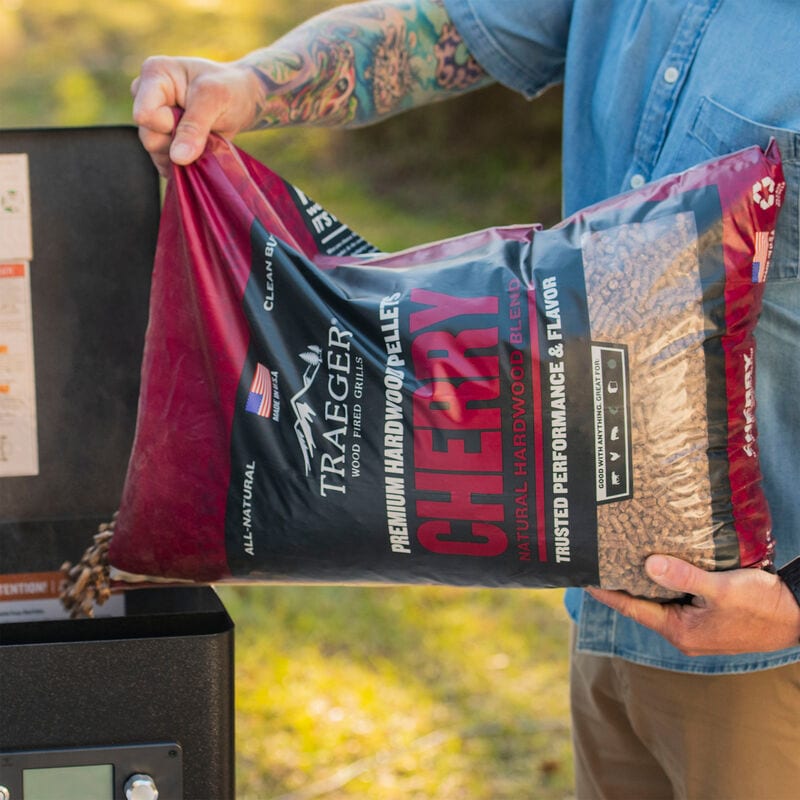 Traeger Cherry Hardwood Pellets - 20 lb Bag, , hires
