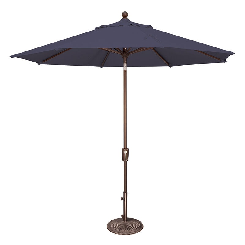 SimplyShade Catalina 9' Octagon Push Button Market Umbrella in Sunbrella Fabric - Navy, Navy, hires