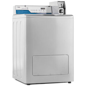 Crossover Commercial Laundry 27 in. 2.9 cu. ft. Top Load Washer with Coin Operation & OPL/Card Ready - Silver, Silver, hires