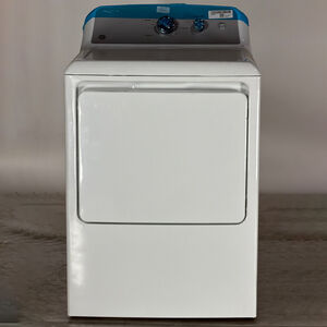 GE 27 in. 7.2 cu. ft. Electric Dryer with Up To 120 ft. Venting & Reversible Door - White (Open Box Good Condition), , hires