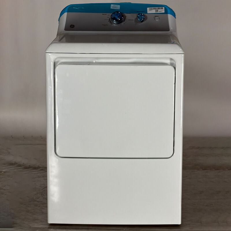 GE 27 in. 7.2 cu. ft. Electric Dryer with Up To 120 ft. Venting & Reversible Door - White (Open Box Good Condition), , hires