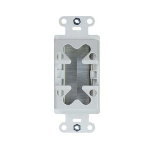 Sanus Systems Cable Management Brush Wall Plate - White, , hires