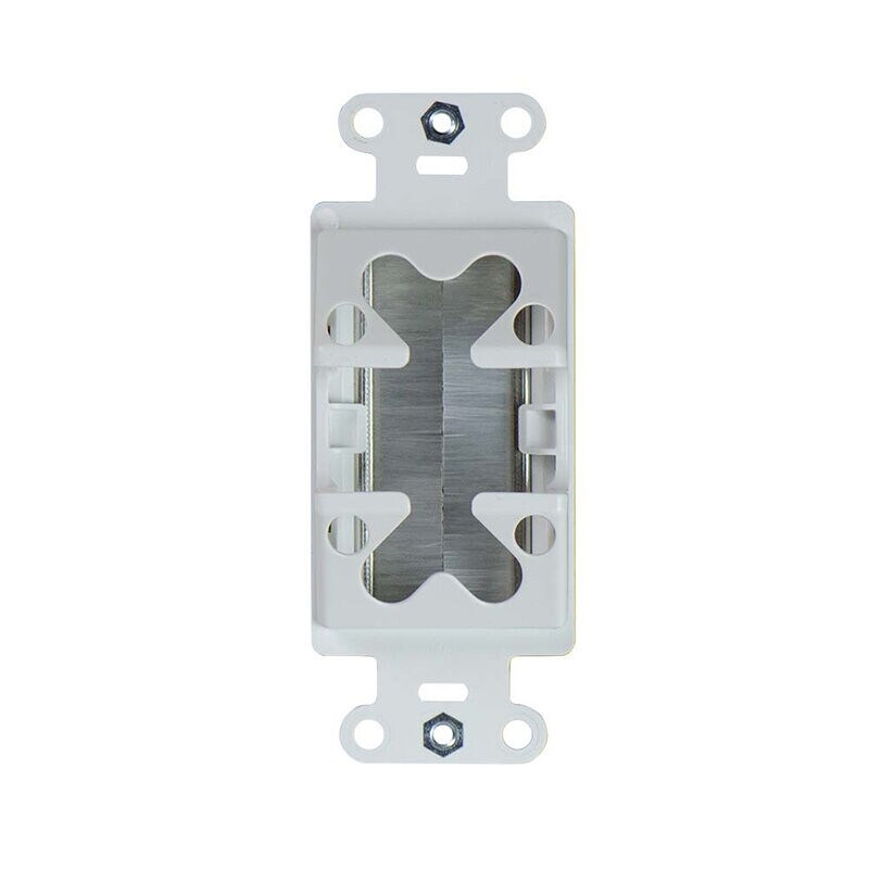 Sanus Systems Cable Management Brush Wall Plate - White, , hires