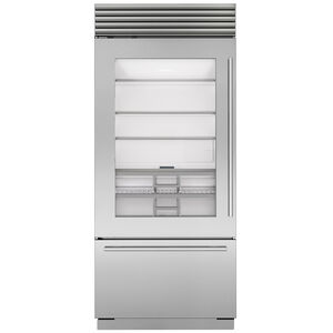 Sub-Zero 36 in. Built-In 21.6 cu. ft. Smart Counter Depth Bottom freezer Refrigerator - Stainless Steel, , hires