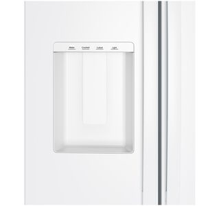 GE 36 in. 23.6 cu. ft. Counter Depth Side-by-Side Refrigerator with Ice & Water Dispenser - White, , hires