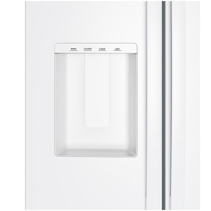 GE 36 in. 23.6 cu. ft. Counter Depth Side-by-Side Refrigerator with Ice & Water Dispenser - White, , hires