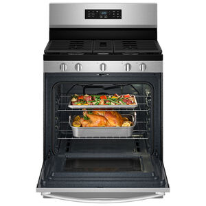 Whirlpool 30 in. 5.0 cu. ft. Air-Fry Standard Convection Gas Range with 5 Sealed Burners - Stainless Steel, , hires