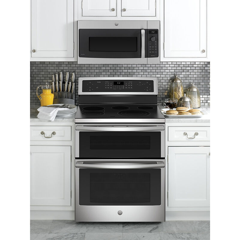 GE Profile 30" 1.7 Cu. Ft. Over-the-Range Microwave with 10 Power Levels, 300 CFM & Sensor Cooking Controls - Stainless Steel, , hires