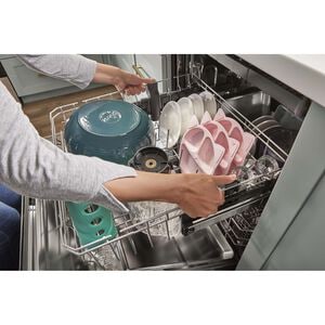 Whirlpool 24 in. Top Control Dishwasher with 47 dBa Sound Level, 3rd-Rack & Pocket - Fingerprint Resistant Stainless, , hires