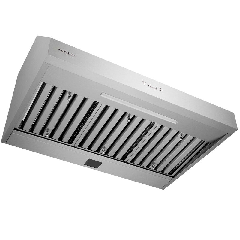 Signature Kitchen Suite 36 in. Smart Ducted Canopy Pro Style Style Range Hood with 650 CFM, 5 Fan Speeds & 1 LED Light - Stainless Steel, , hires