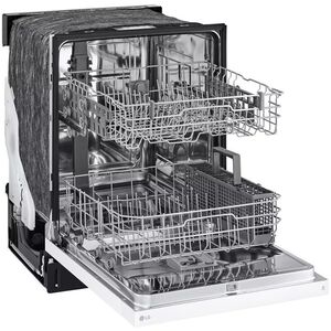 LG 24 in. Built-In Dishwasher with Front Control, 52 dBA Sound Level, 15 Place Settings & 5 Wash Cycles - White, , hires