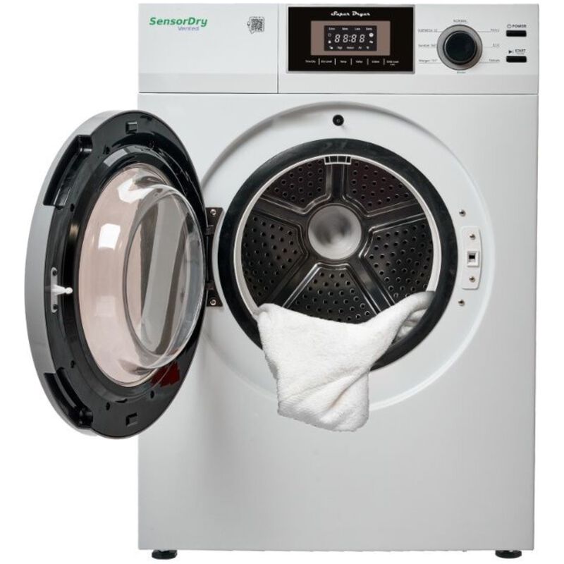 Equator Premium Compact 24 in. 3.1 cu. ft. Stackable Electric Dryer with Sensor Dry & Sanitize Cycle - White, , hires