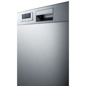 Summit 24 in. Front Control Dishwasher with 49 dBa Sound Level & Pocket - Stainless Steel, , hires