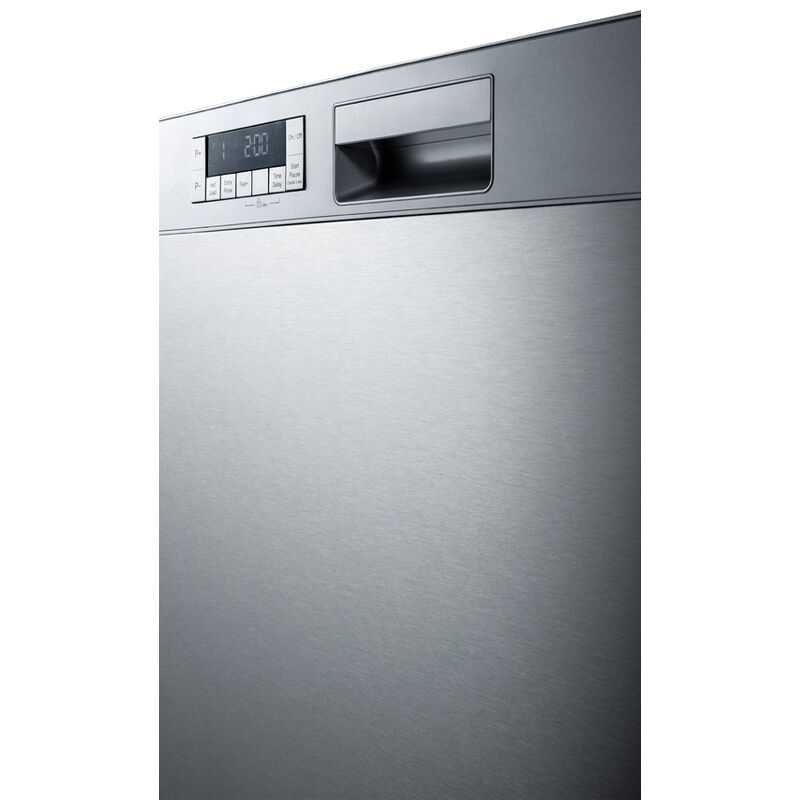 Summit 24 in. Front Control Dishwasher with 49 dBa Sound Level & Pocket - Stainless Steel, , hires