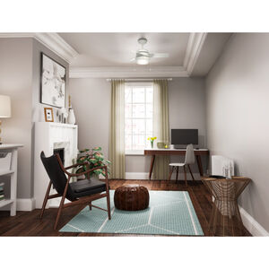 Hunter 36 inch Aker Ceiling Fan with LED Light Kit and Pull Chain - White, , hires