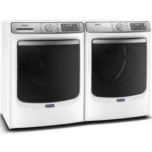Maytag 27 in. 7.3 cu. ft. Smart Stackable Gas Dryer with Extra Power Button, Industry-Exclusive Extra Moisture Sensor, Sanitize & Steam Cycle - White, White, hires