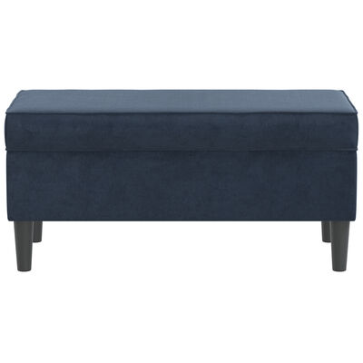 Skyline Furniture Upholstered Storage Bench In Velvet Fabric - Eclipse | 948BLKMSTECL