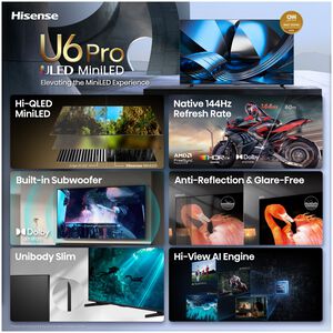 Hisense - 85" Class U6 Pro Series ULED Mini-LED 4K UHD Smart Fire TV, , hires