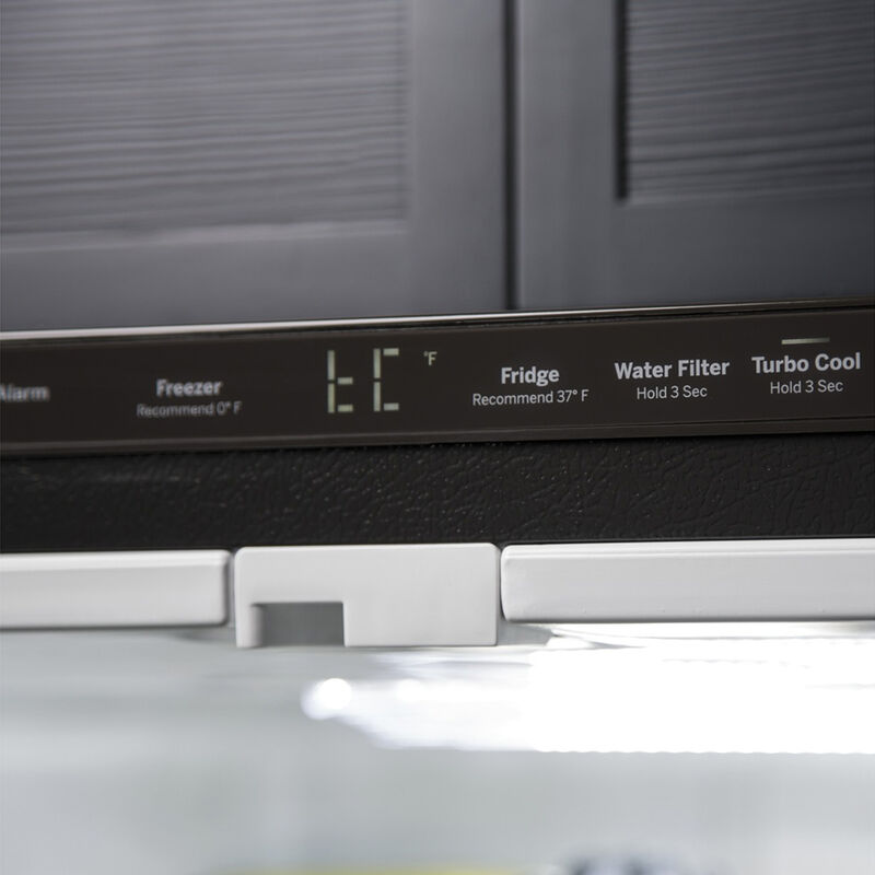 GE 33 in. 24.7 cu. ft. French Door Refrigerator with Internal Water Dispenser - Black on Black, Black on Black, hires