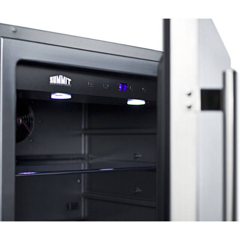 Summit 24 in. 4.6 cu. ft. Built-In Beverage Center with Adjustable Shelves & Digital Control - Stainless Steel, , hires