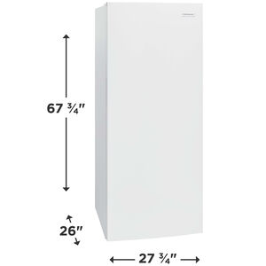 Frigidaire 28 in. 16.0 cu. ft. Garage-Ready Single Drawer Upright Freezer with Adjustable Shelves - White, White, hires