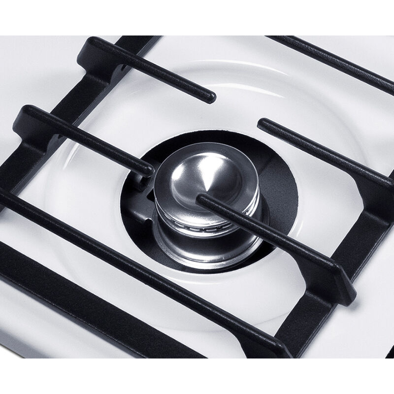 Summit 24 in. 4-Burner Natural Gas Cooktop - White, , hires