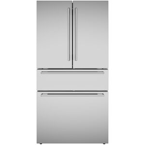 Thermador 36 in. 20.4 cu. ft. Smart Counter Depth 4-Door French Door Refrigerator with Internal Water Dispenser - Stainless Steel, , hires