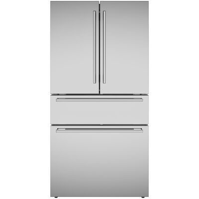 Thermador 36 in. 20.4 cu. ft. Smart Counter Depth 4-Door French Door Refrigerator with Internal Water Dispenser - Stainless Steel | T36FL814NS