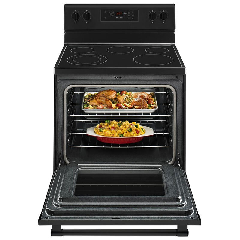 Maytag 30 in. 5.3 cu. ft. Oven Freestanding Electric Range with 5 Smoothtop Burners - Black, , hires