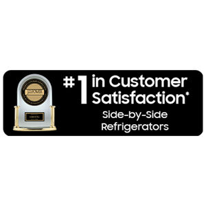 Samsung 36 in. 27.4 cu. ft. Side by Side Refrigerator with Ice & Water Dispenser - Stainless Steel, Stainless Steel, hires
