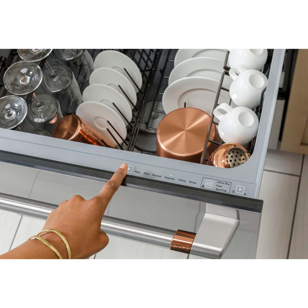 トップス common divisor 24aw COUVIN WASH FOODIE Cafe 24 in. Double Drawer with Top Control & 49 dBa Sound Level