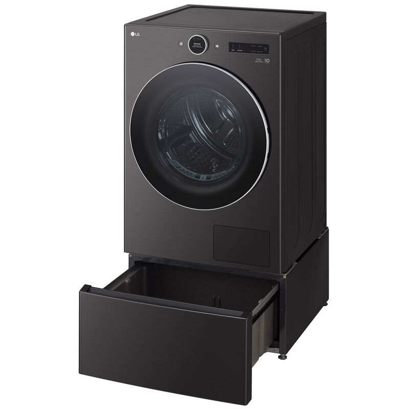 LG 27 in. 7.8 cu. ft. Smart Stackable Ventless Electric Dryer with Heat Pump & Sensor Dry - Black Steel, , hires