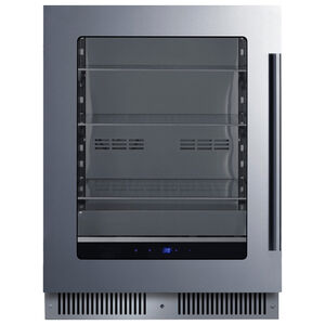 Summit 24 in. Built-In/Freestanding 3.5 cu. ft. Compact Beverage Center with Adjustable Shelves & Digital Control - Stainless Steel, , hires