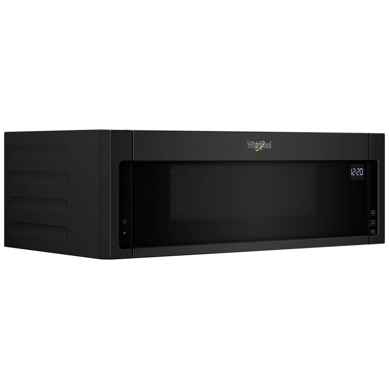 Whirlpool 30 in. 1.1 cu. ft. 1000W Low Profile Over-the-Range Microwave with 400 CFM - Black, Black, hires