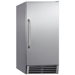 Summit 15 in. Ice maker with 25 Lbs. Ice Storage Capacity, Clear Ice Technology & Digital Control - Stainless Steel, , hires