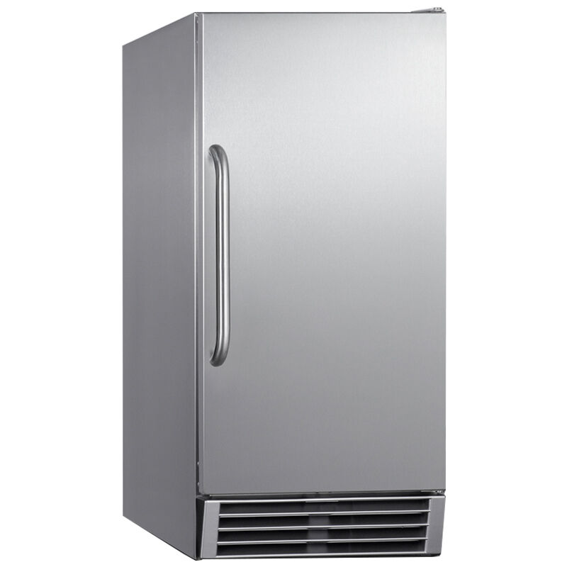 Summit 15 in. Ice maker with 25 Lbs. Ice Storage Capacity, Clear Ice Technology & Digital Control - Stainless Steel, , hires