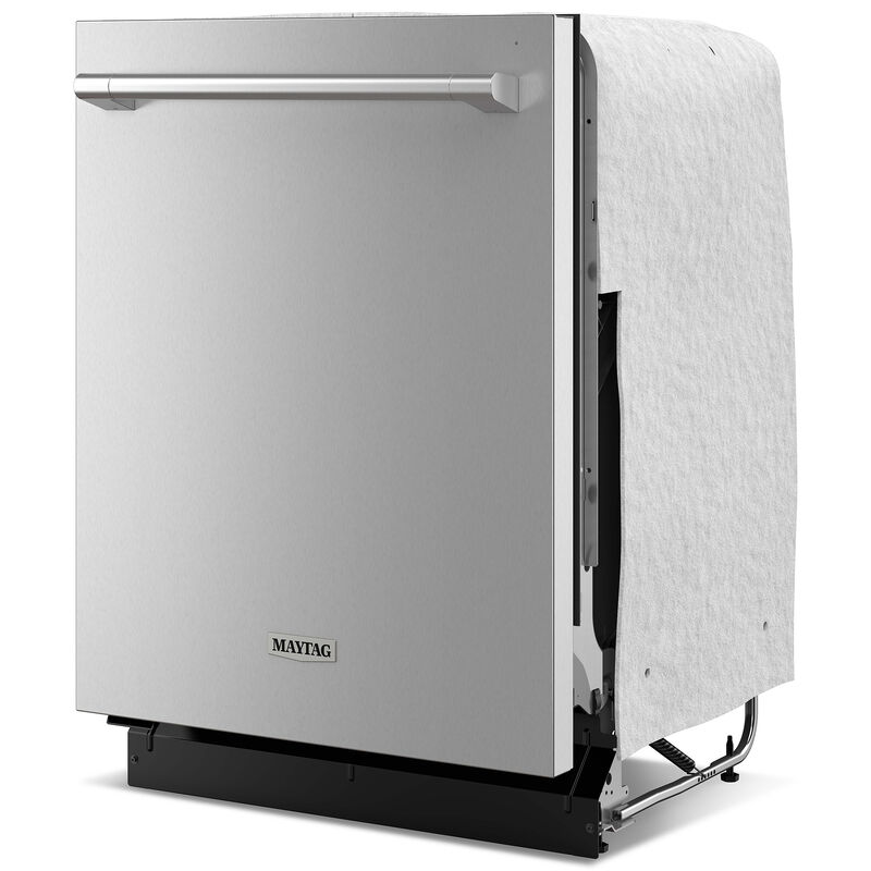 Maytag 24 in. Built-In Dishwasher with Top Control, 51 dBA Sound Level, 14 Place Settings, 5 Wash Cycles & Sanitize Cycle - Fingerprint Resistant Stainless Steel, , hires